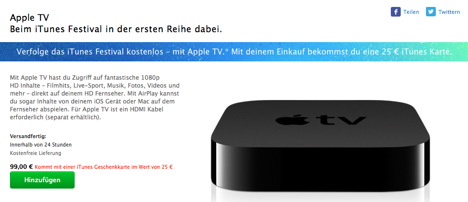 Apple TV Angebot