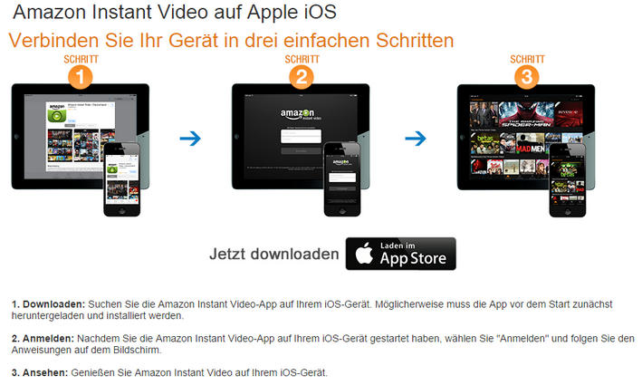 Instant Video iOS Anleitung