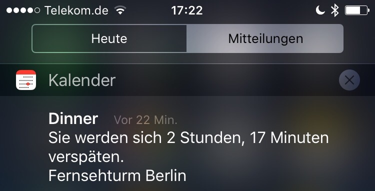 Kalender Lockscreen iOS 9