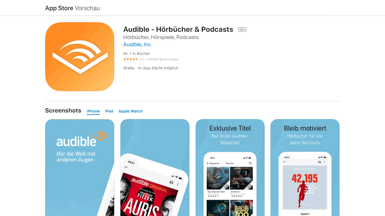 Audible im App Store