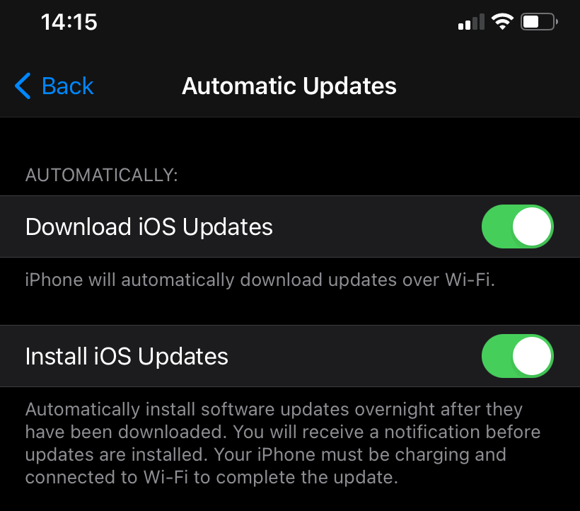 Halte dein iPhone mit automatischen Updates aktuell