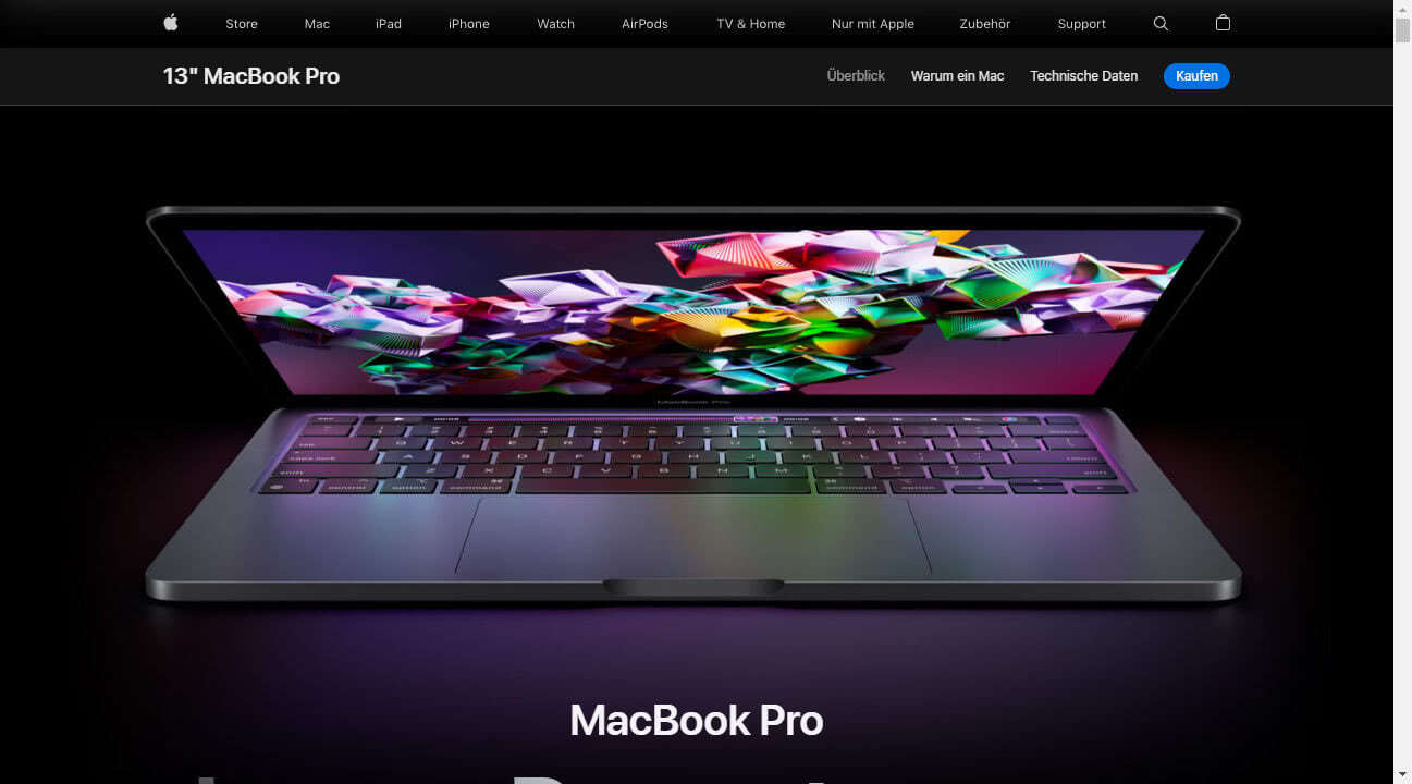 MacBook Pro 13 Screenshot 2022