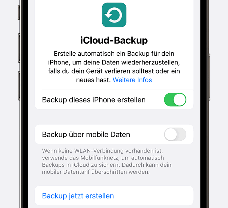 Nutze dein iCloud-Backup