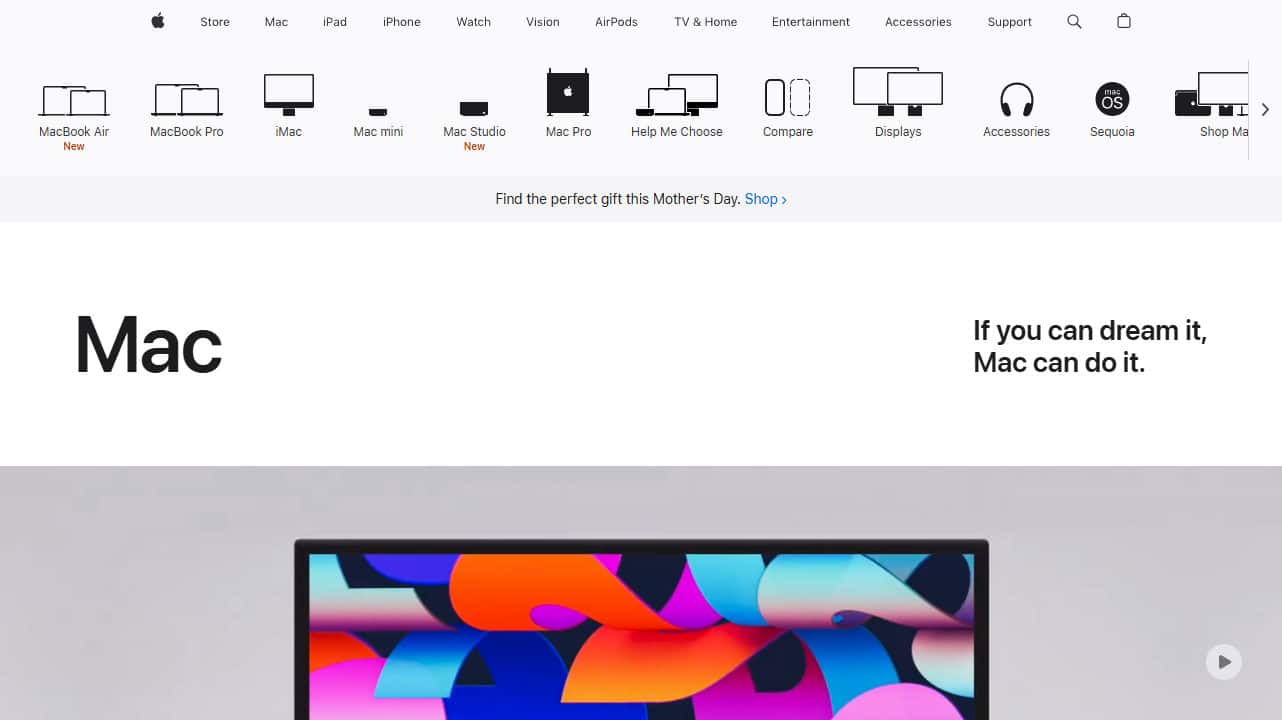 Apple bietet eine breite Palette an Macs.